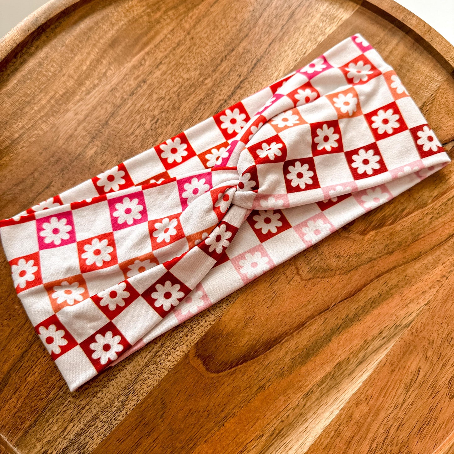 Floral Checkered Headband