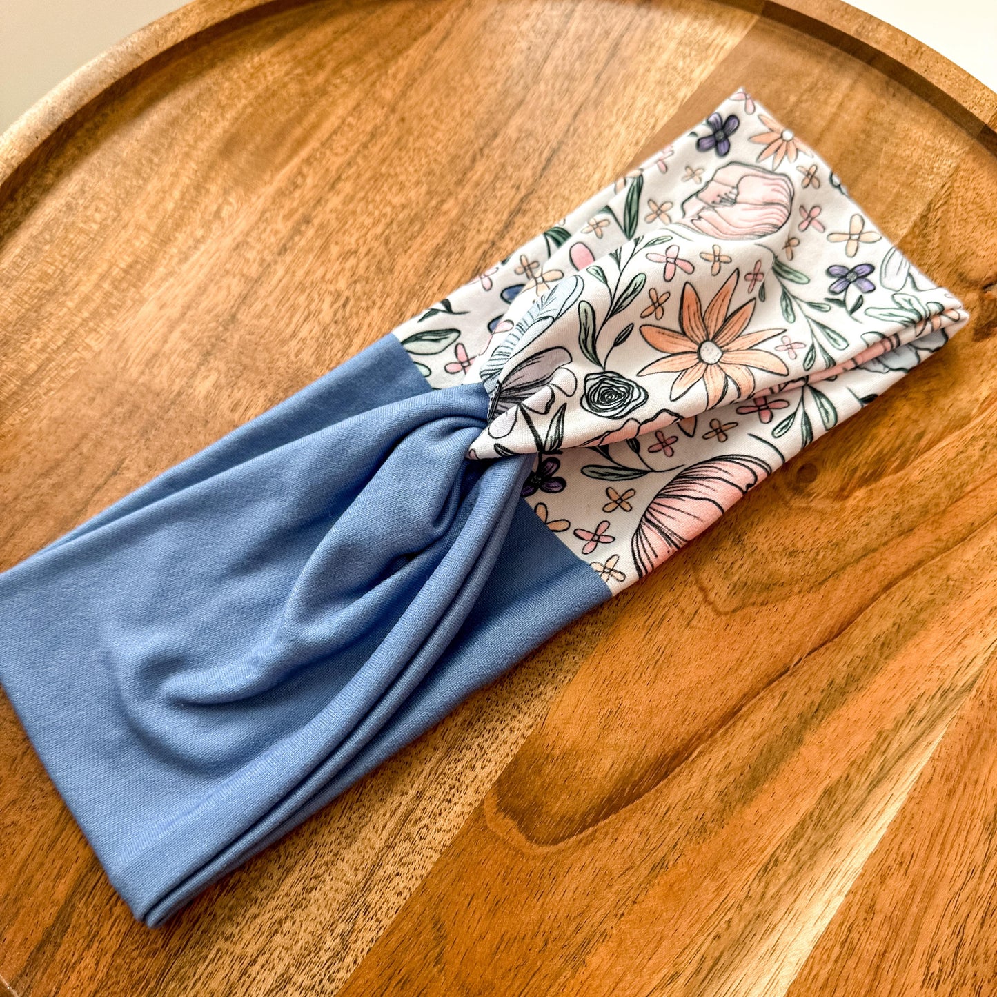 Blue Floral Headband