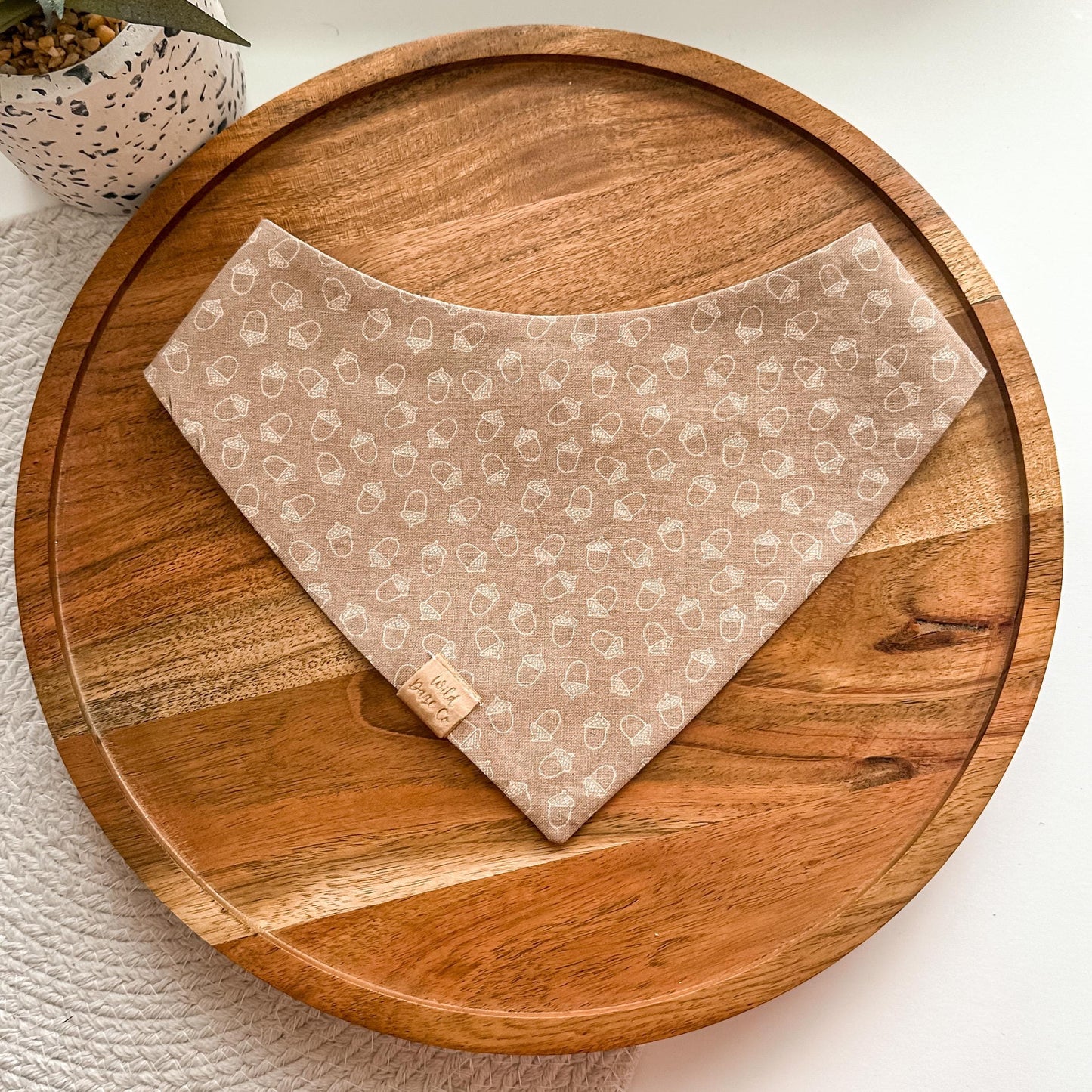 Squirrel Patrol in Sage Green Dog Bandana