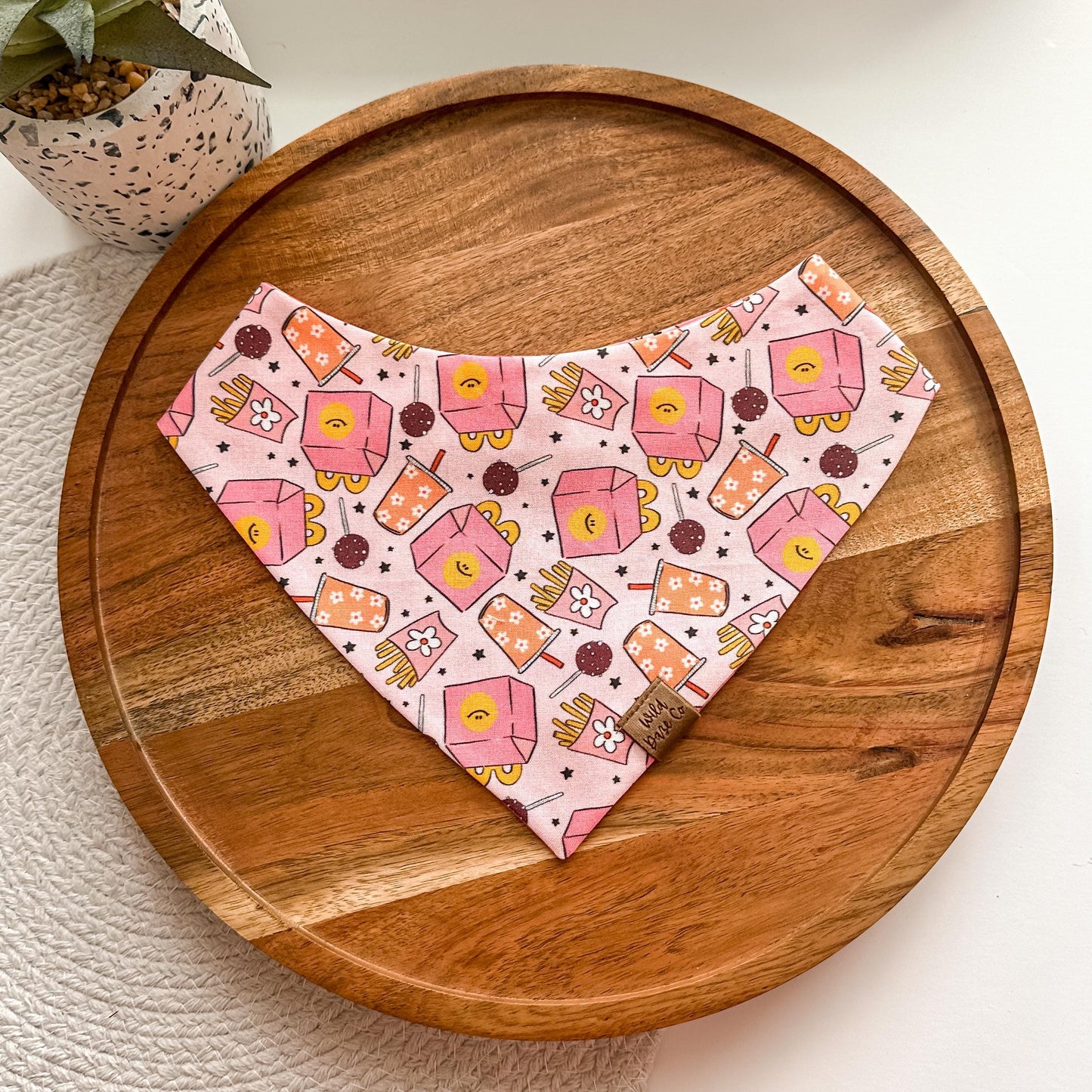 Happy Chow in Pink Dog Bandana