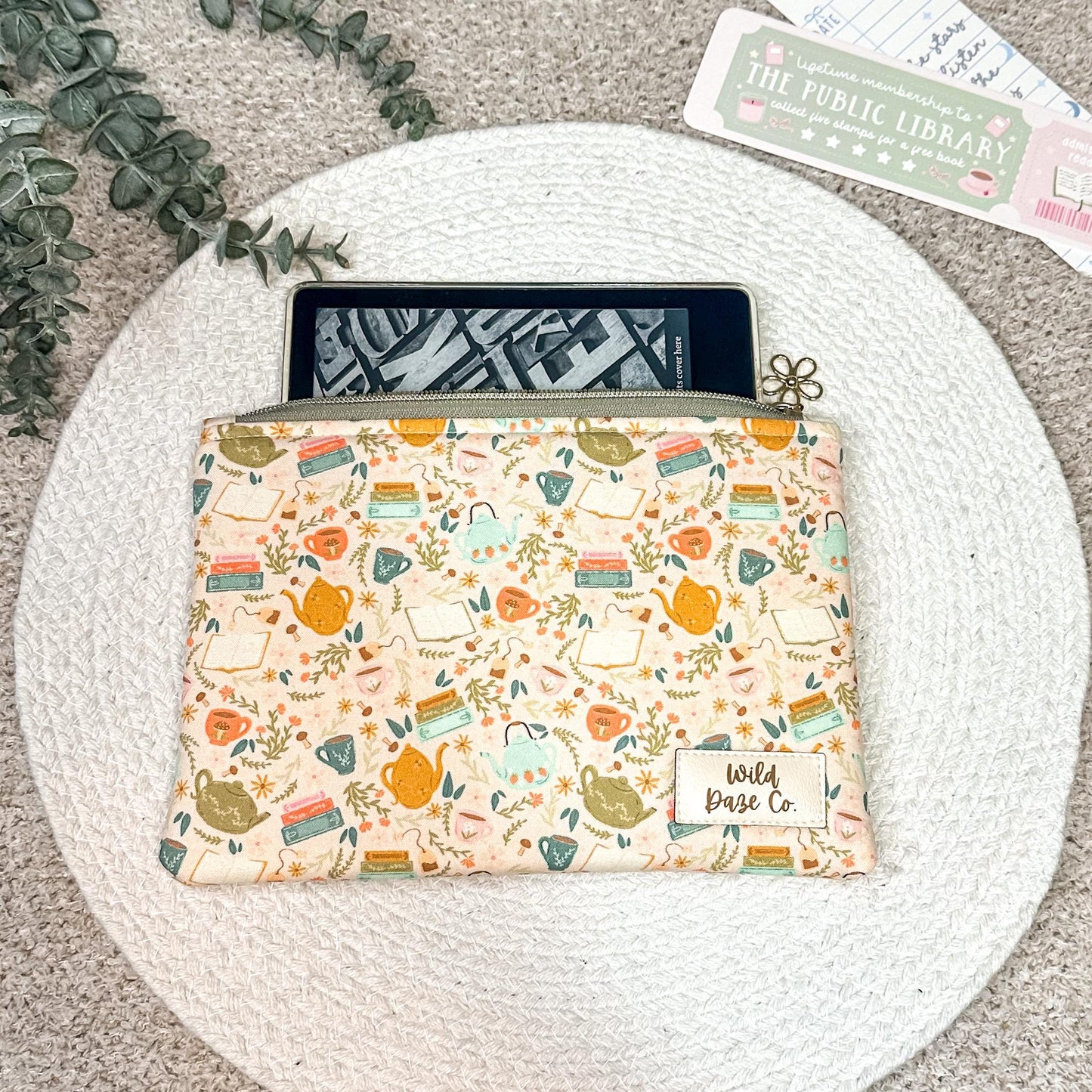 Books and Tea Book Sleeve