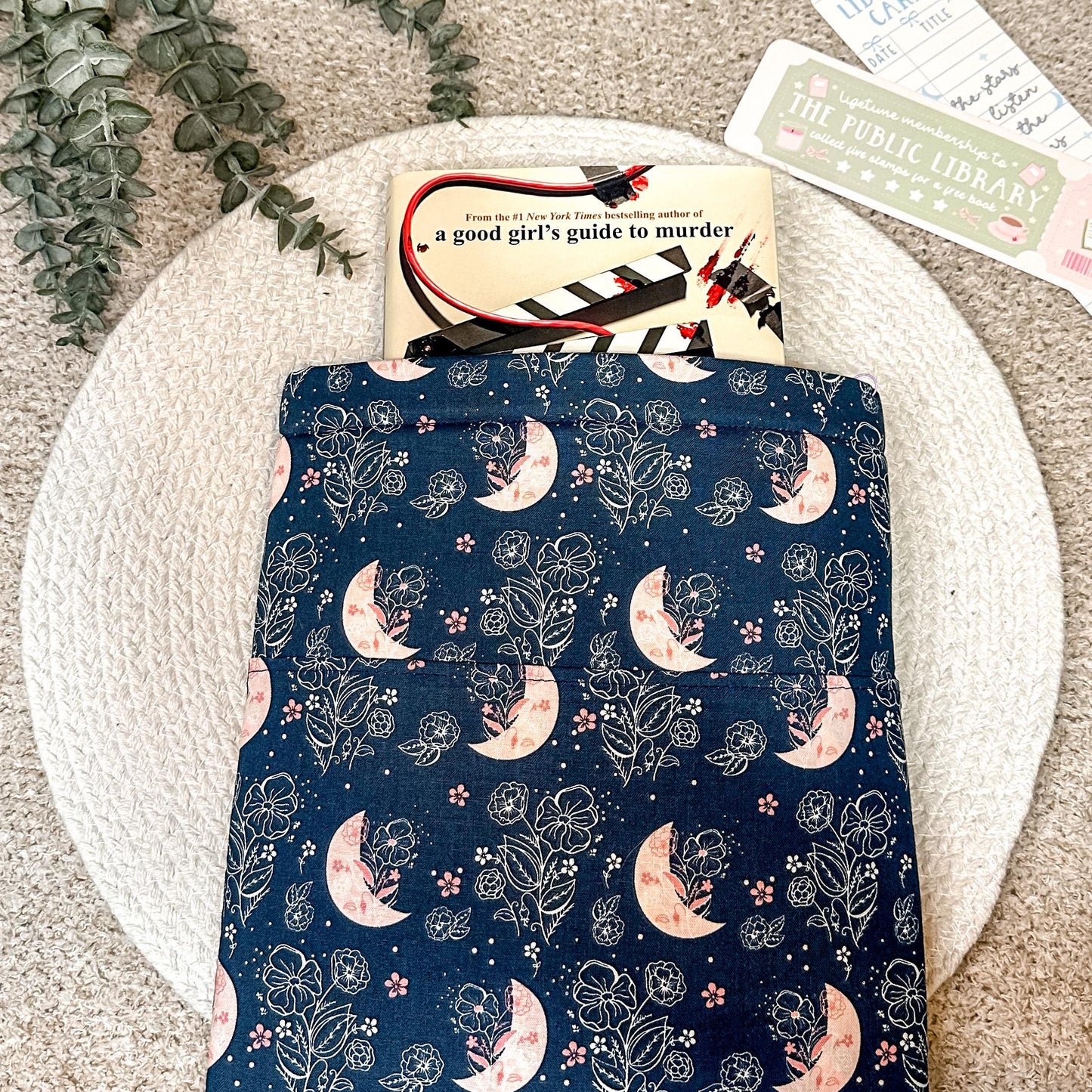 Blue Moon Floral Book Sleeve