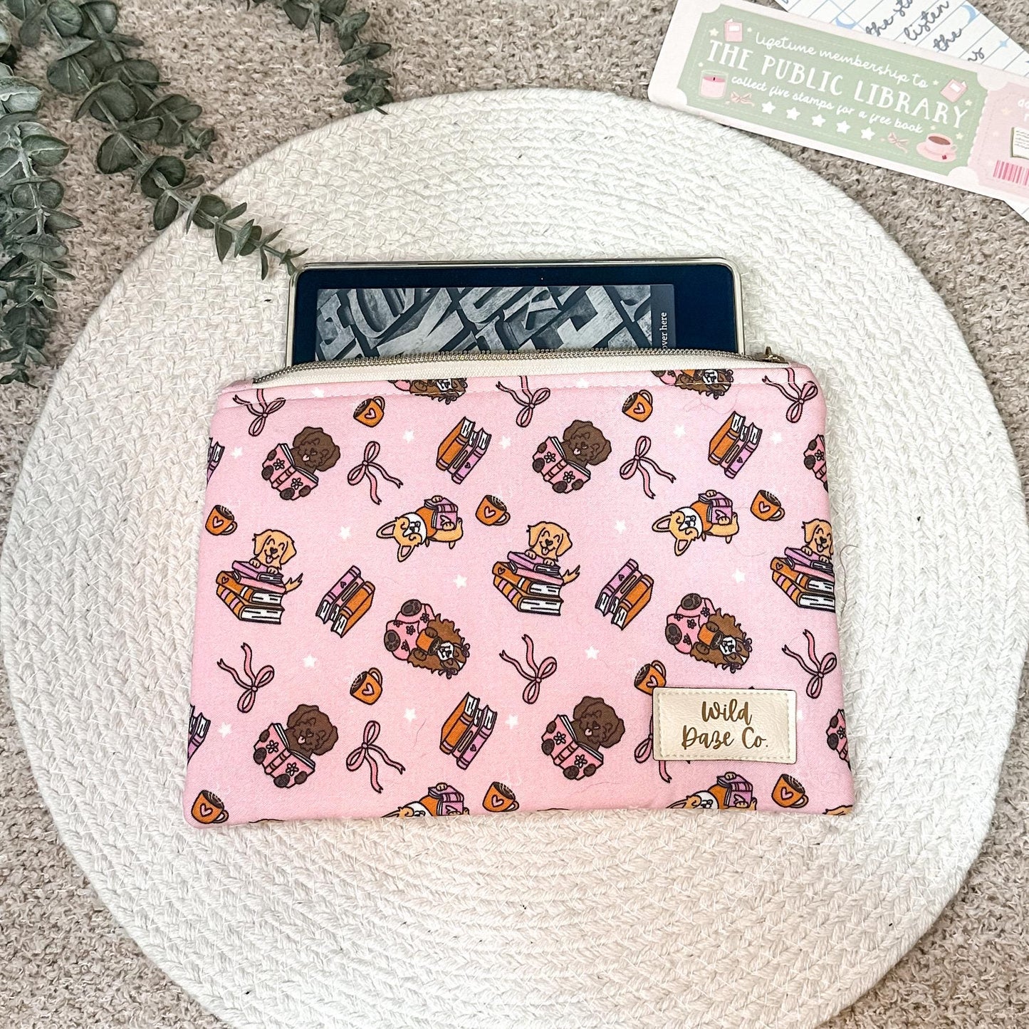 Books and Pups Book Sleeve