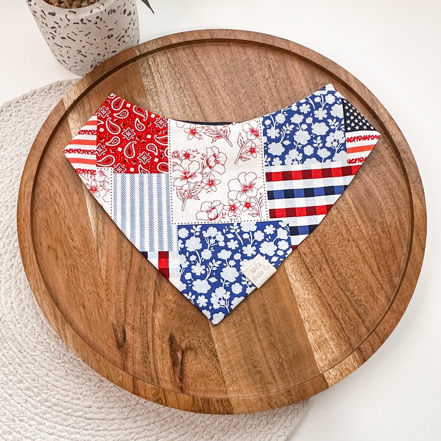 All American Patchwork Dog Bandana