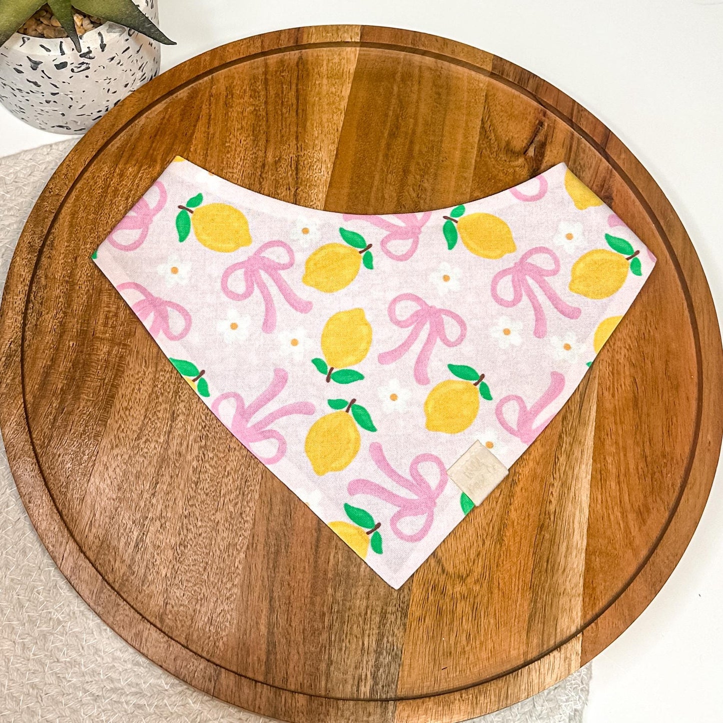Pink Lemonade and Bows  Dog Bandana