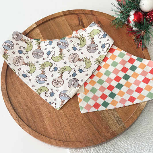 Mean Green Guy in Blue Dog Bandana