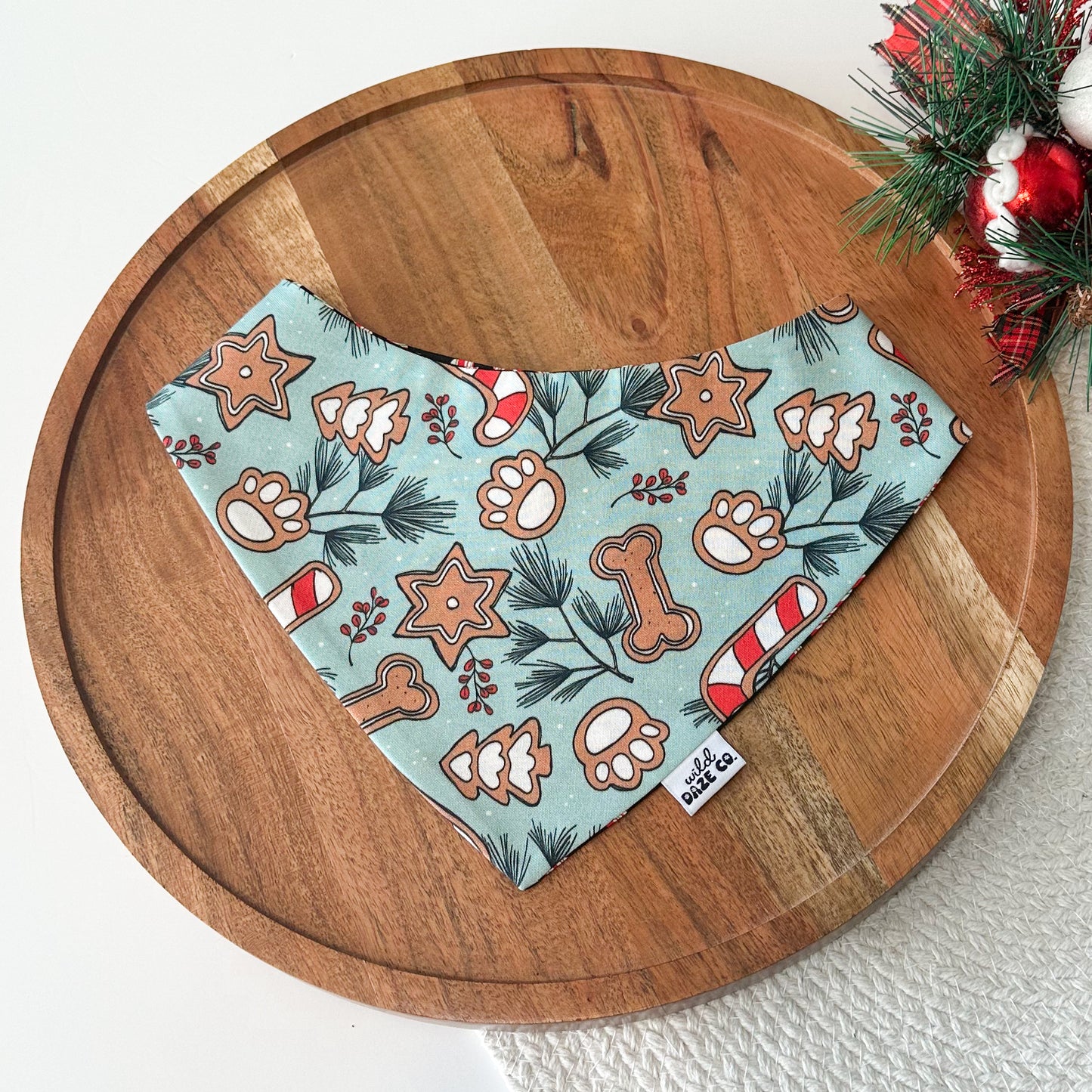 Gingerbread Dog Treats Christmas Dog Bandana