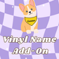 Vinyl Name Add-on for Dog Bandana