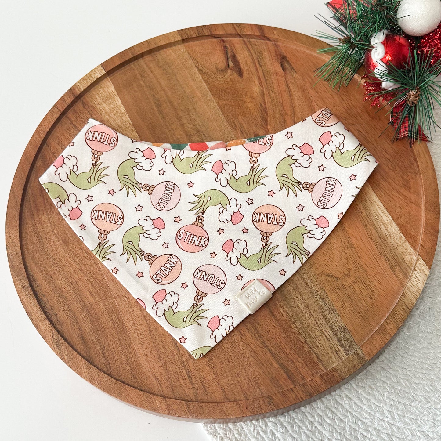 Mean Green Guy in Pink Dog Bandana