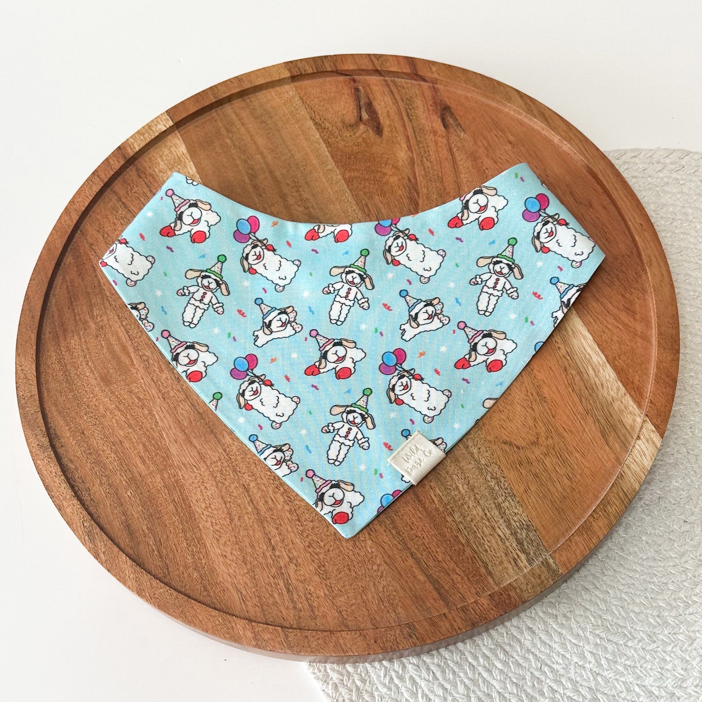 Birthday Lamby in Blue Dog Bandana