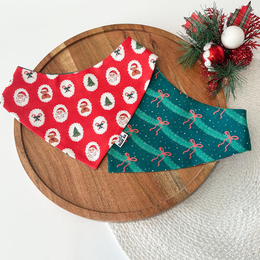 Holly Jolly Red Christmas Dog Bandana