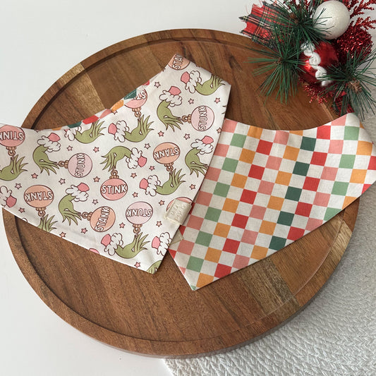 Mean Green Guy in Pink Dog Bandana