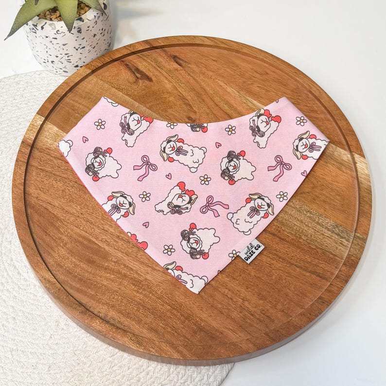 Lovey Dovey Lamby Dog Bandana