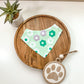 Pink and Mint Happy Smile Flower Daisies Floral Dog Bandana