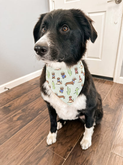 Western Daschund Dog Bandana