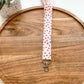 Red Floral Lanyard | Key Lanyard | ID Badge Lanyard