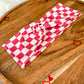 Pink Checkered DBP Stretchy Headband