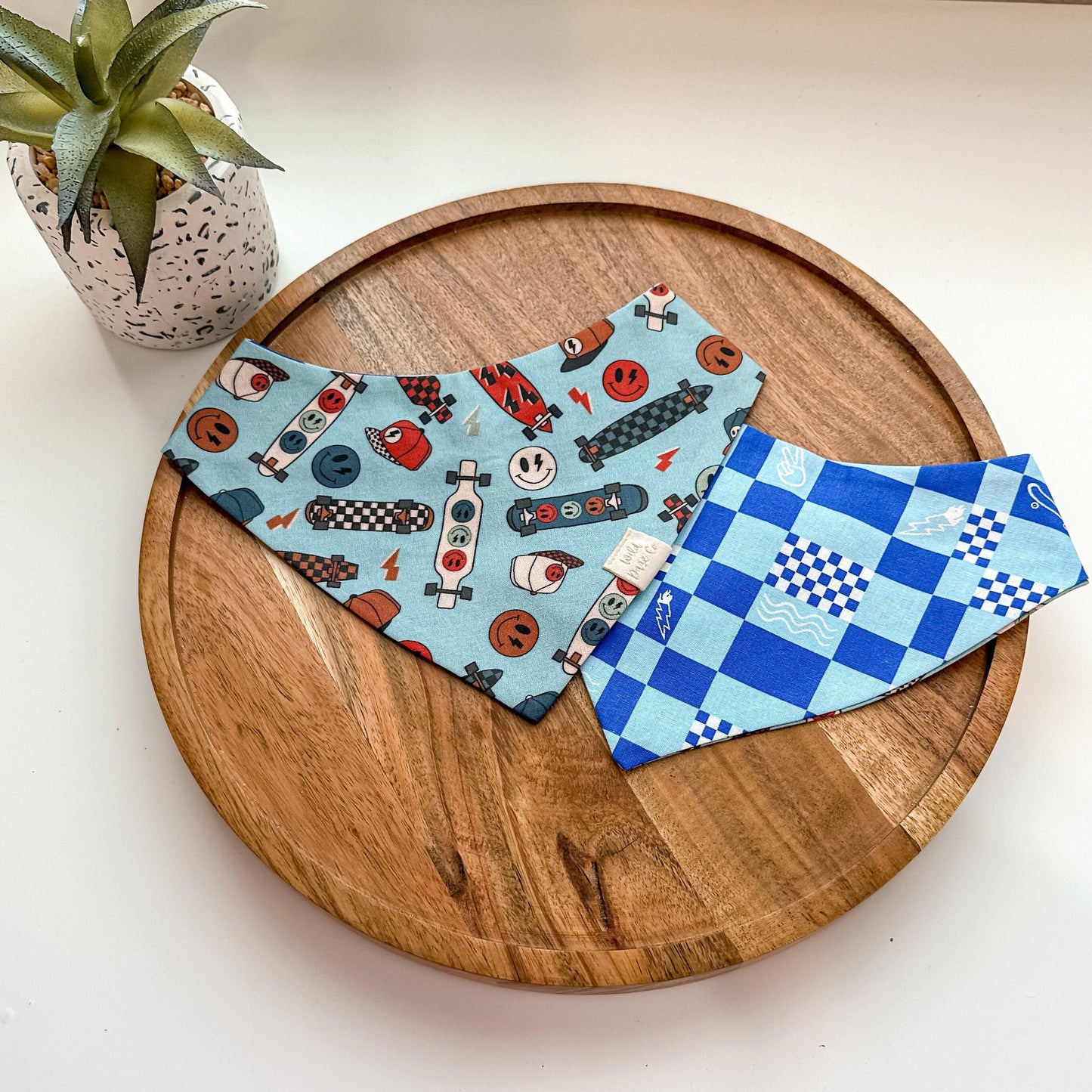 Checkered Skater Boy Dog Bandana