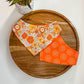 Retro Orange Daisies Dog Bandana