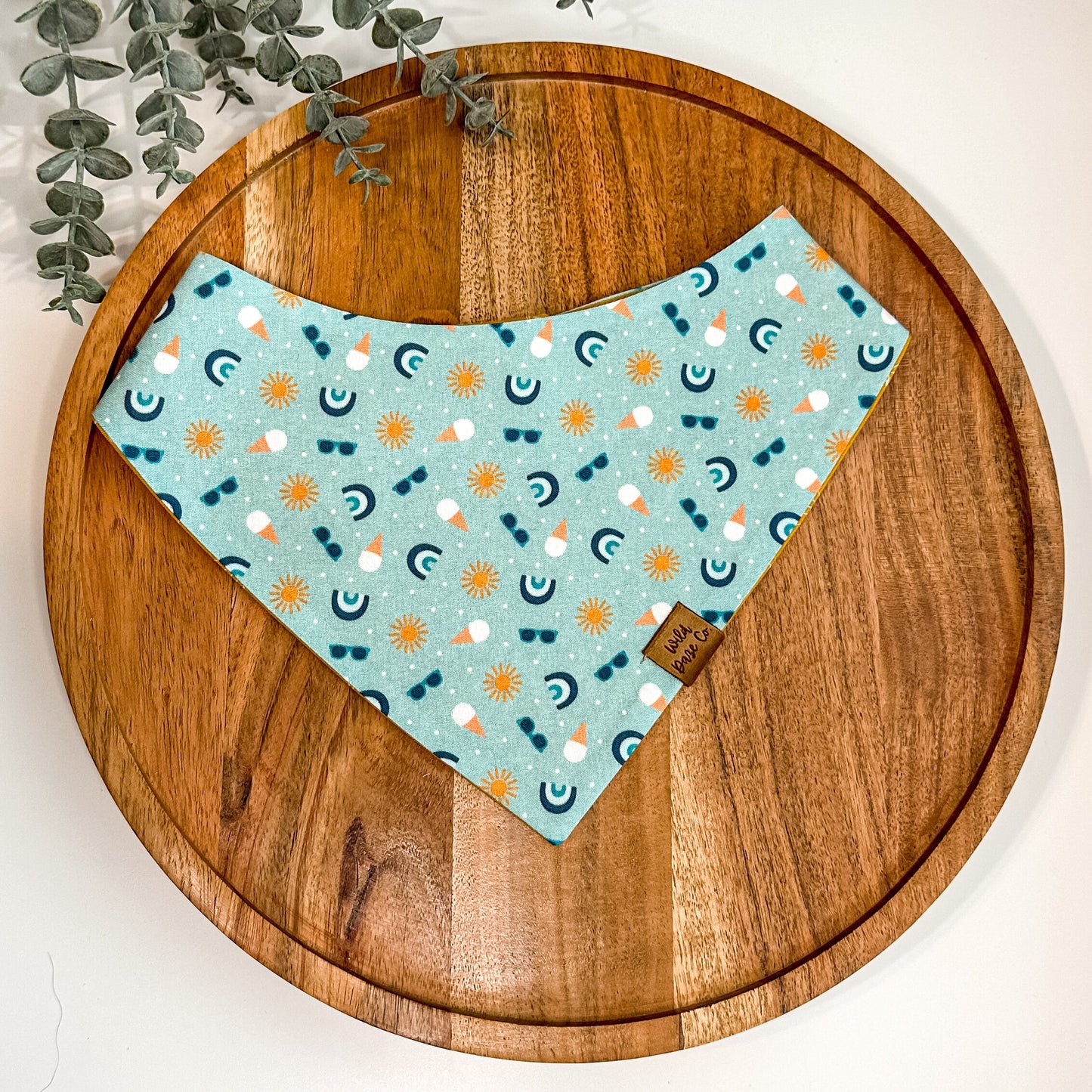 Blue Summer Items Dog Bandana