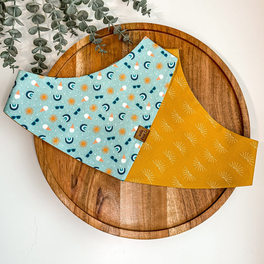 Blue Summer Items Dog Bandana