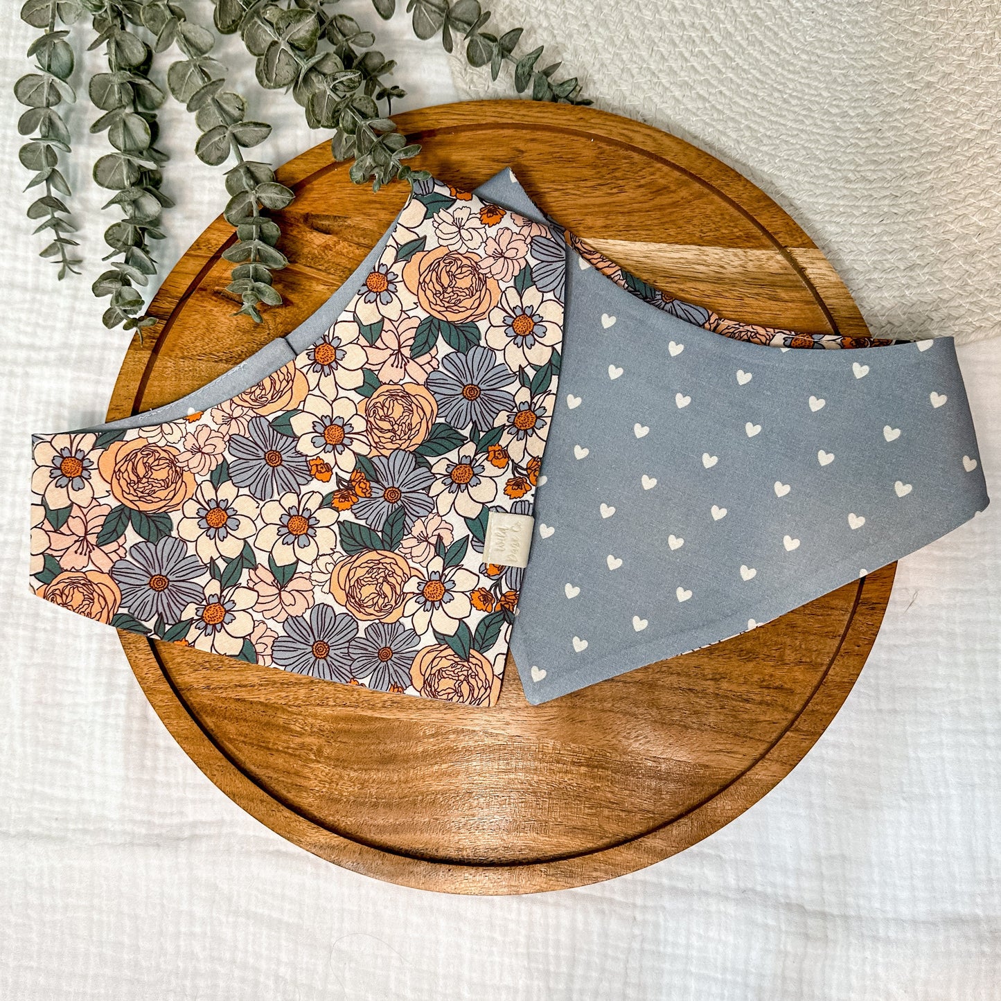 Blooming Floral with Hearts Dog Bandana