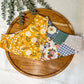 Mustard Floral with Boho Patchwork Dog Bandana