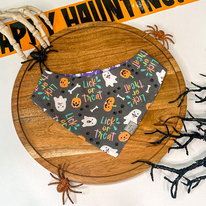 Lick or Treat Halloween Dog Bandana