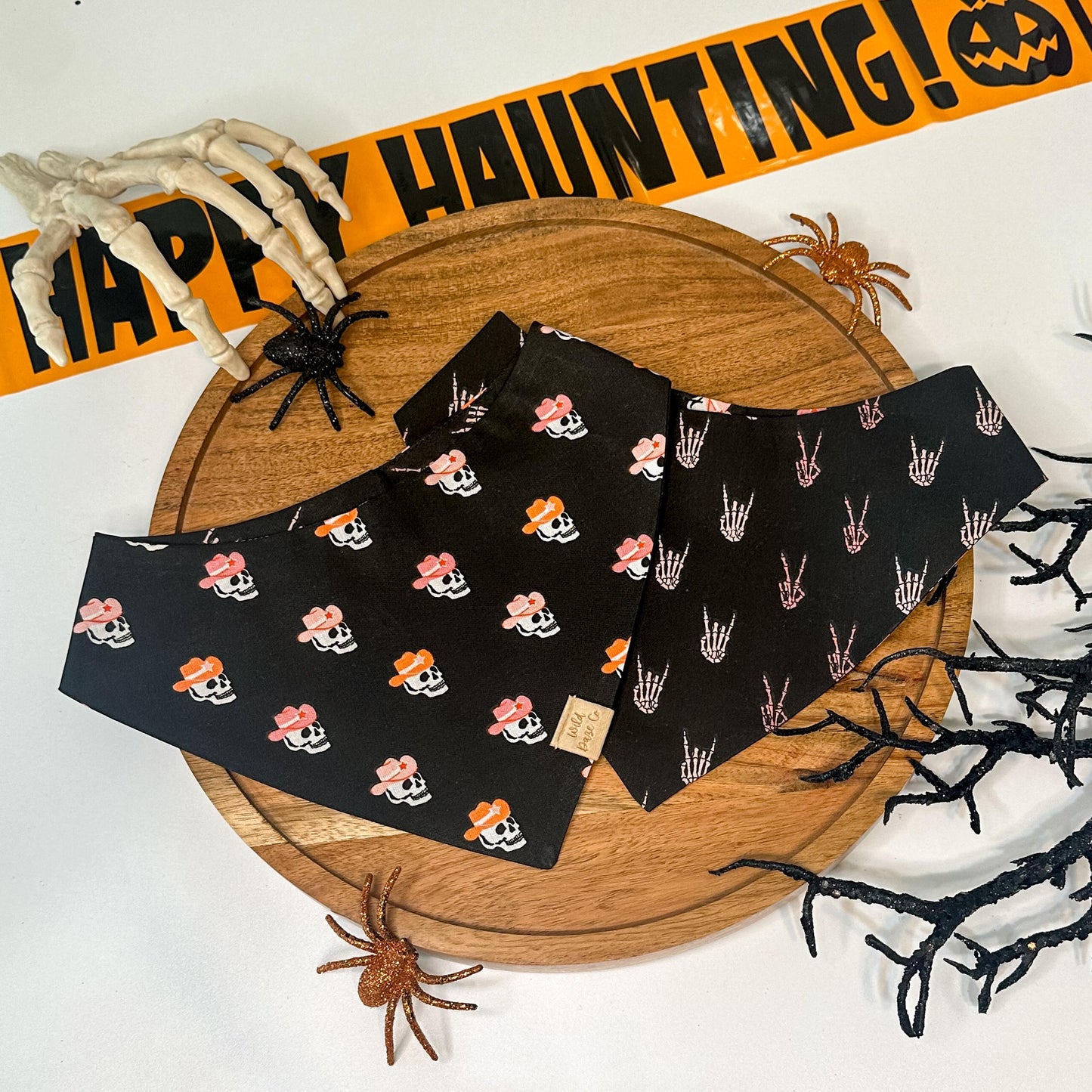 Howdy-Ween Skeletons Dog Bandana