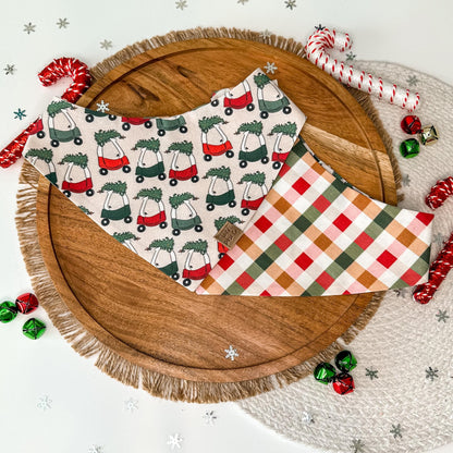 Cozy Christmas Cars Dog Bandana