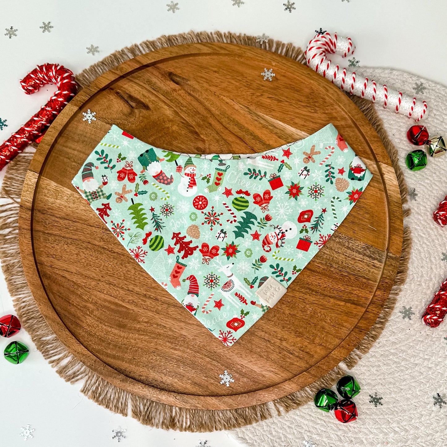 Holiday Cheer with Christmas Lights Dog Bandana