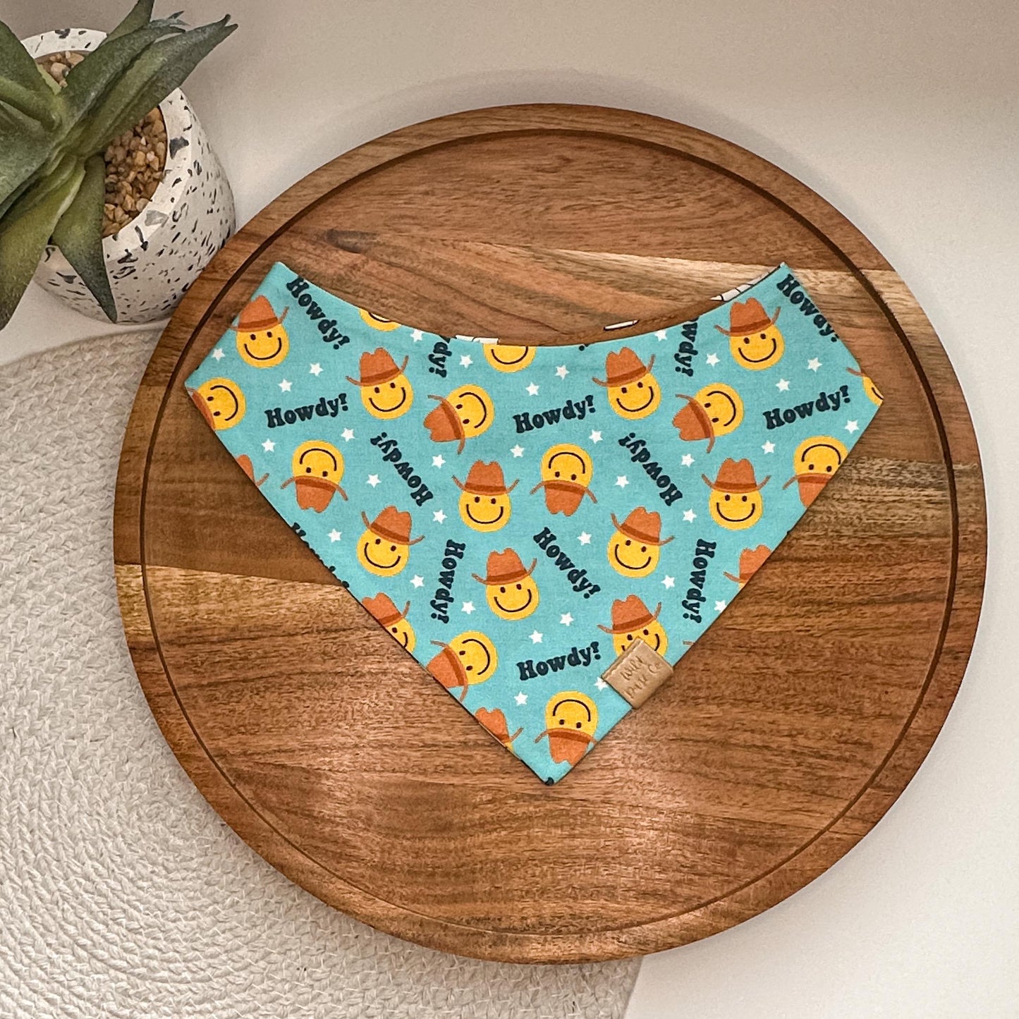 Howdy Cowboy in Blue Dog Bandana