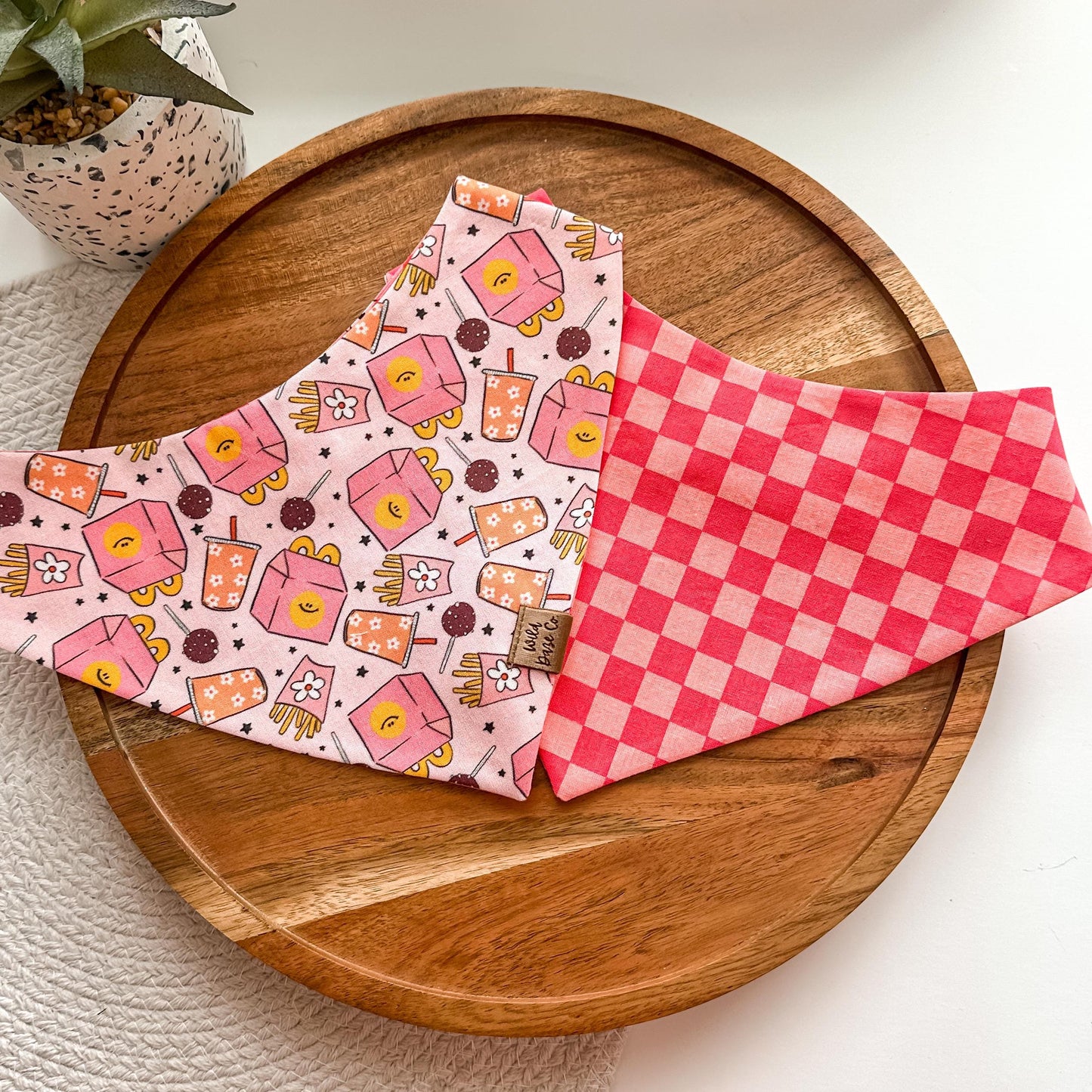 Happy Chow in Pink Dog Bandana