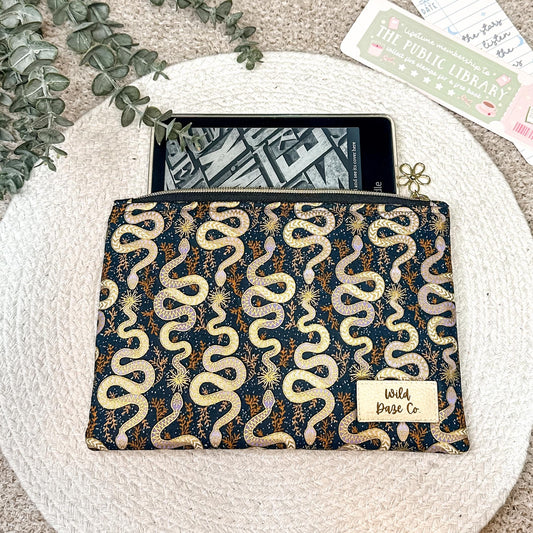 Purple Gold Snakes Book Sleeve