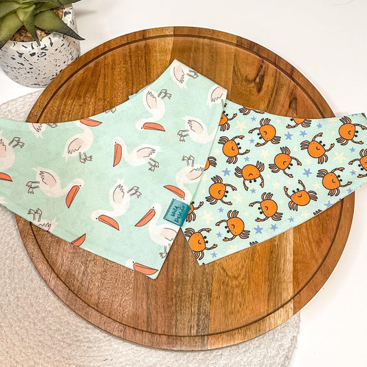 Pelicans and Crabs Dog Bandana