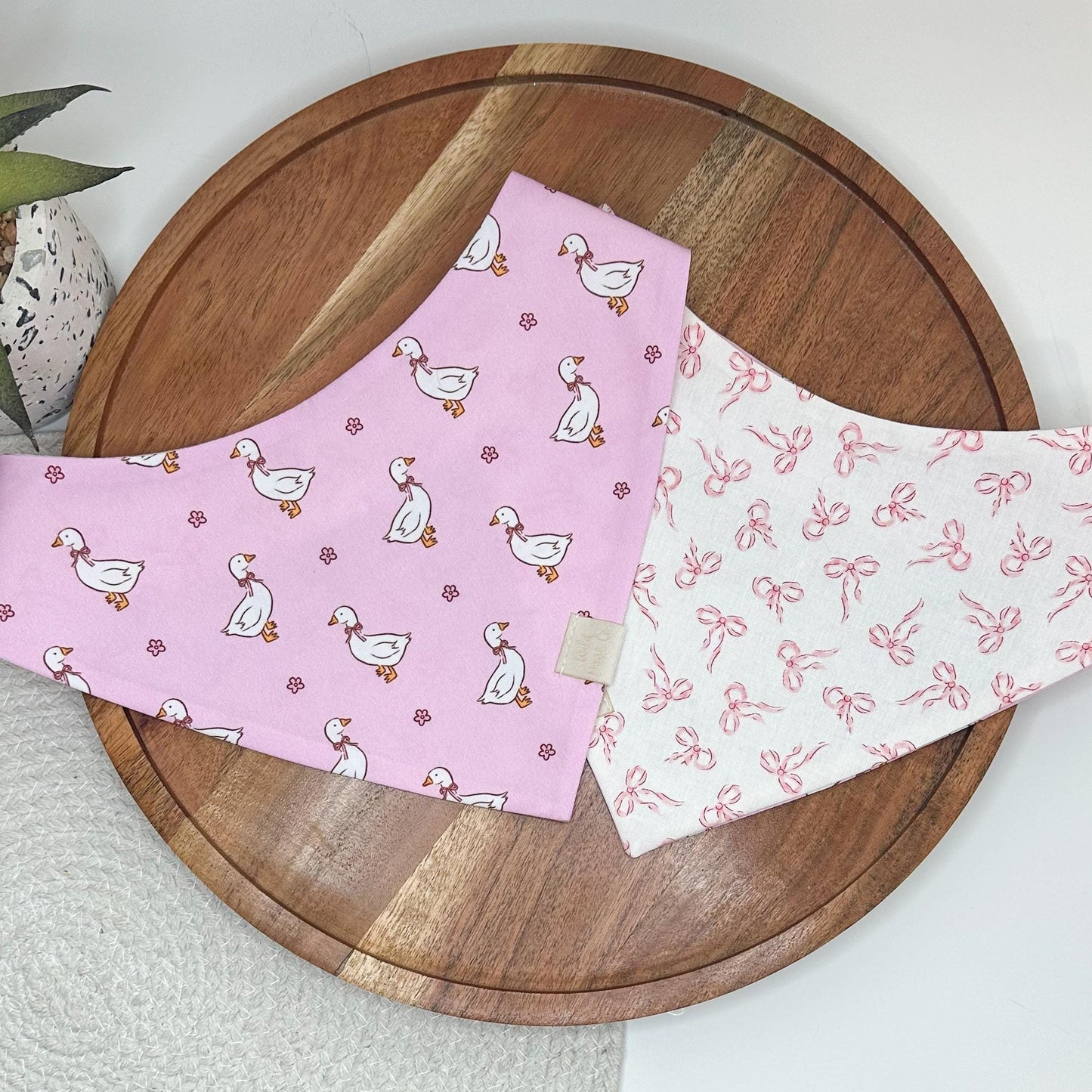 Silly Goose with Coquette Bows Dog Bandana