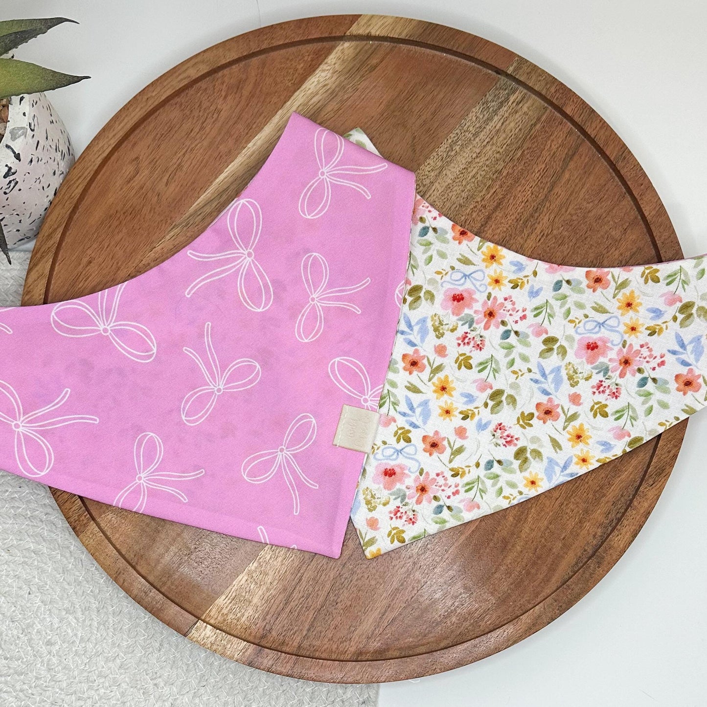 Blooming Flowers and Bows Dog Bandana