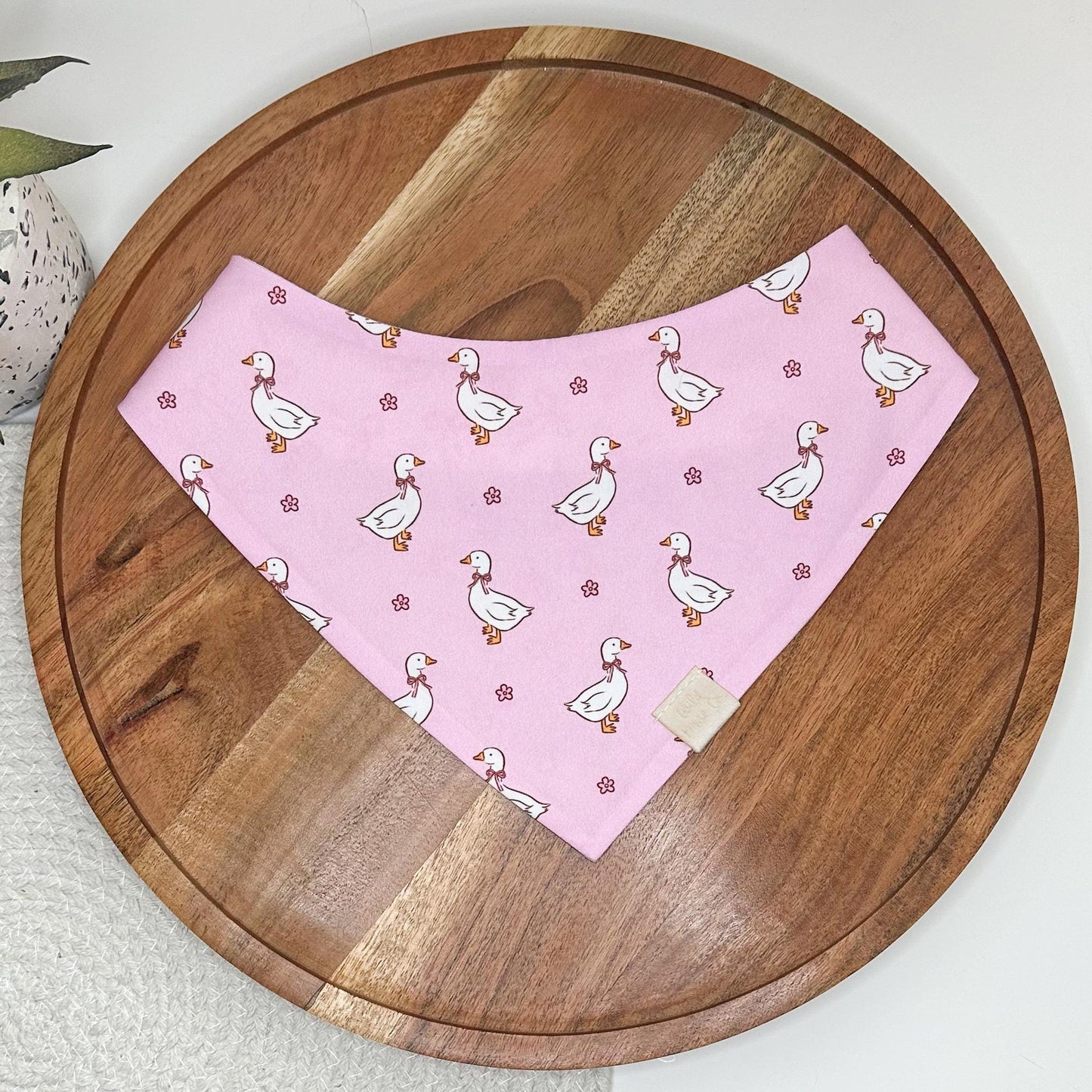 Silly Goose with Coquette Bows Dog Bandana