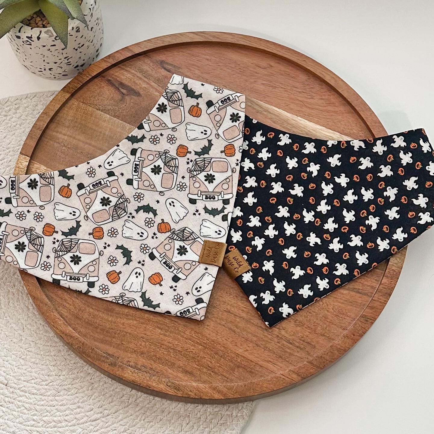 Retro Spooky Buses Dog Bandana